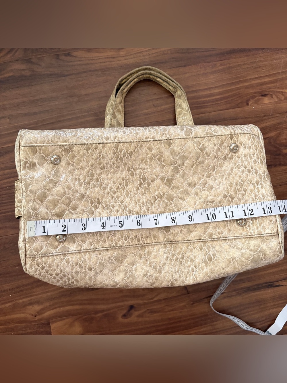 Y2K Guess cream faux croc leather large tote purse - Picture 15 of 16